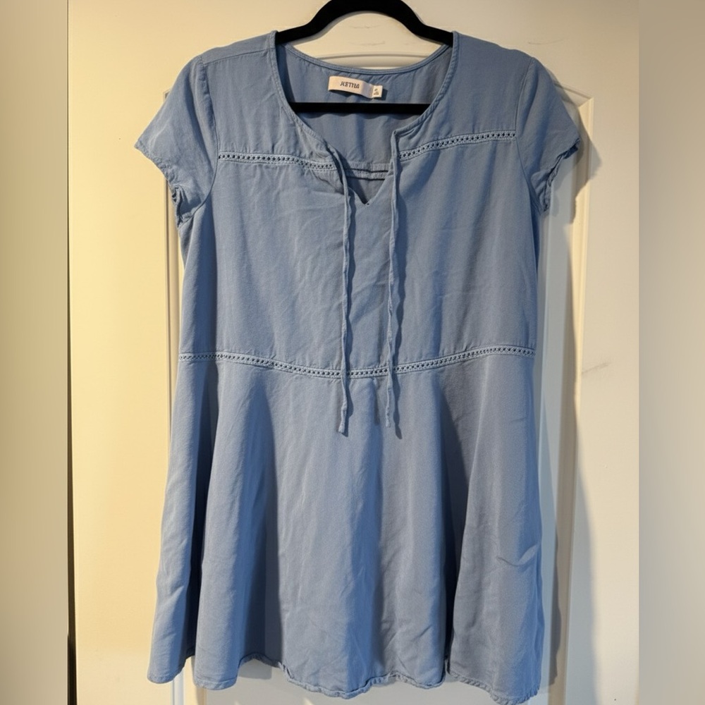 JustFab Light Blue Mini Dress Cut Out Detail XL
